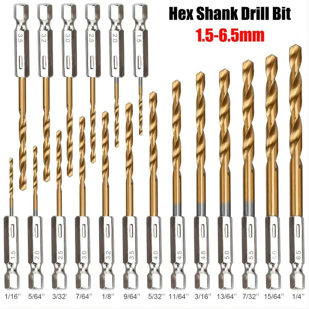 Titanium Plated Electric Drill Hexagonal Handle Wood Drilling New Drilling Tool
