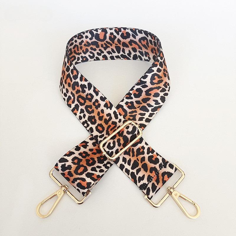 Color Leopard Print Fashion Bag Accessories 5CM Wide Shoulder Strap Adjustable Single Shoulder Oblique Span Long Shoulder Strap