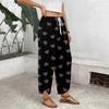 Dames Broek met Trekkoord en Wijde Pijpen met Print - Losse Pasvorm Rechte Pijp Casual Broek voor Dagelijks Gebruik