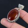 Döttrarnas Dag-erbjudande 925 Sterling Silver Oval Naturlig Karneol Jubileum Hantverkspendant
