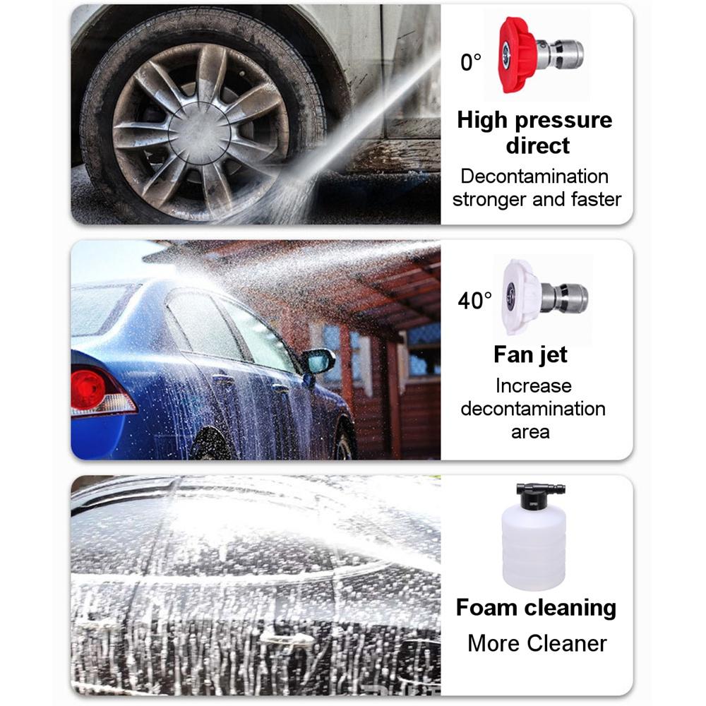 388VF Cordless High Pressure Car Washer Rechargeable Car Washing Foam Machine Electric Water Gun Adjustable Nozzle
