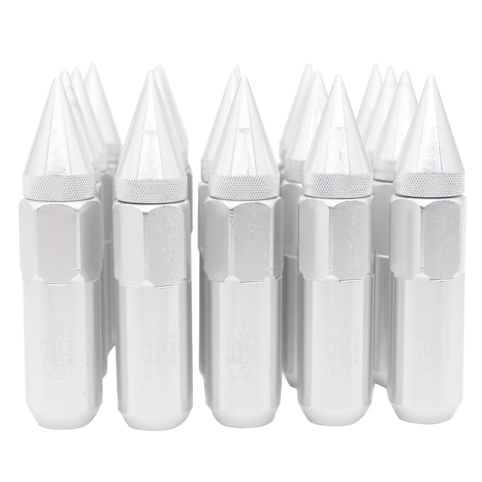 

20 шт. гаек с шипами для гоночного JDM-стиля M12X1.25 / M12X1.5 для колесных дисков, алюминиевых гаек, аксессуары для колес A серебряный