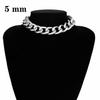 Punk Miami Cuban Choker Necklace Collar Statement Hip Hop Big Chunky Aluminum Gold Color Thick Chain Necklace Women Zircon