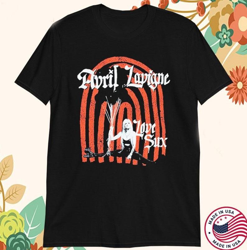

Avril Lavigne Love Sux Rainbow T-shirt size S-5XL Unisex T-Shirt XL