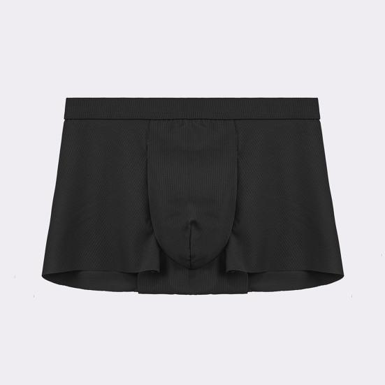 Ropa interior tipo bóxer con diseño 3D de efecto sin dejar huellas, de tiro medio, de color liso, diseño ergonómico convexo en forma de U
