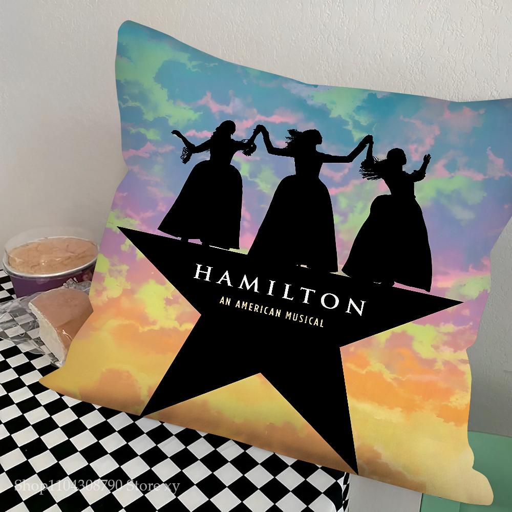 American Musical Hamilton Pillow Case Square Pillow Bedroom Sofa Leisure Comfort Cushion Car Living Room Home Decoration