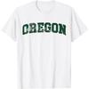 Vintage Oregon Men Oregon Women Retro Green T-Shirt(1)