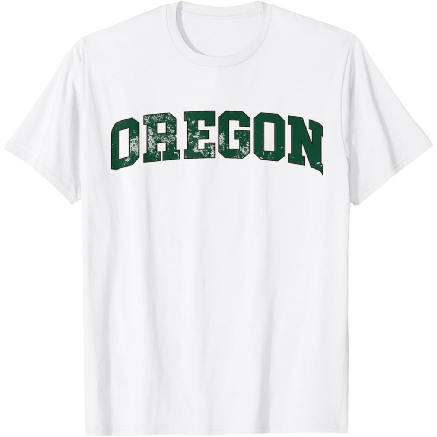 Vintage Oregon Men Oregon Women Retro Green T-Shirt(1) S