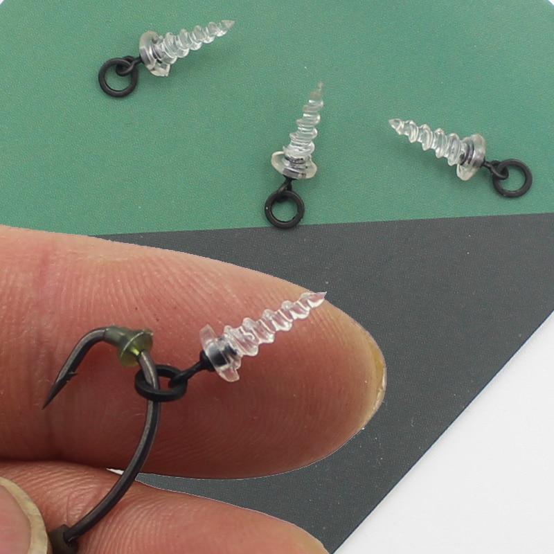 

10 шт., винтовой колышек для бойла с кольцевым вертлюгом для Ronnie Rig D-Rig Chod Rig, терминал, снасть, держатель приманки, винт, аксессуары для ловли карпа