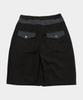 SOMEPLACE MAN Back Check Rivet Point Oversized Wide Bermuda Casual Cotton Pants [Black]