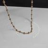 Exquisite Rose Gold Color Bracelet Necklace for Women Men Round Bead Chain Girl