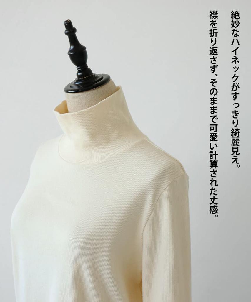 Antiqua Turtleneck Rib Long Sleeve F 05 Sumikuro Women's Top, T-Shirt, AMA-00004