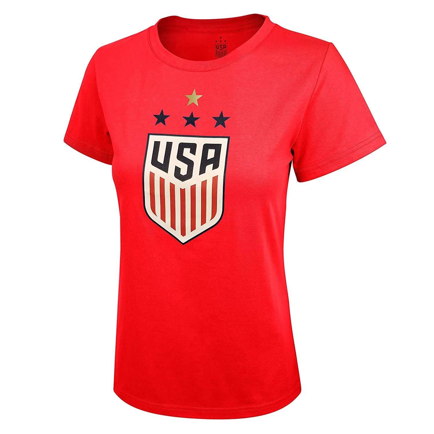 U.S. Soccer USWNT Official Licensed Soccer Tee Red Large L