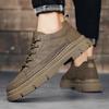 2025 Men's Autumn Leather Low-Top Martin Boots - Soft Sole Casual Workwear Shoes.