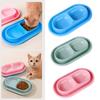 Ants Resistant Double Compartment Cats Feeders Bowl for Pet Food and Water Suitable for Indoor and Outdoor Use