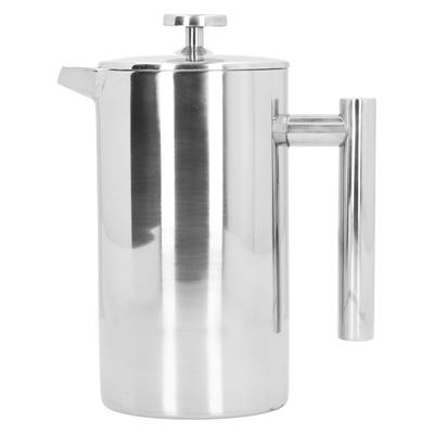 1000ml El Demleme Kahve Potu Paslanmaz Çelik Kahve Pres Potu Çift Katmanlı Kahve Kazanı