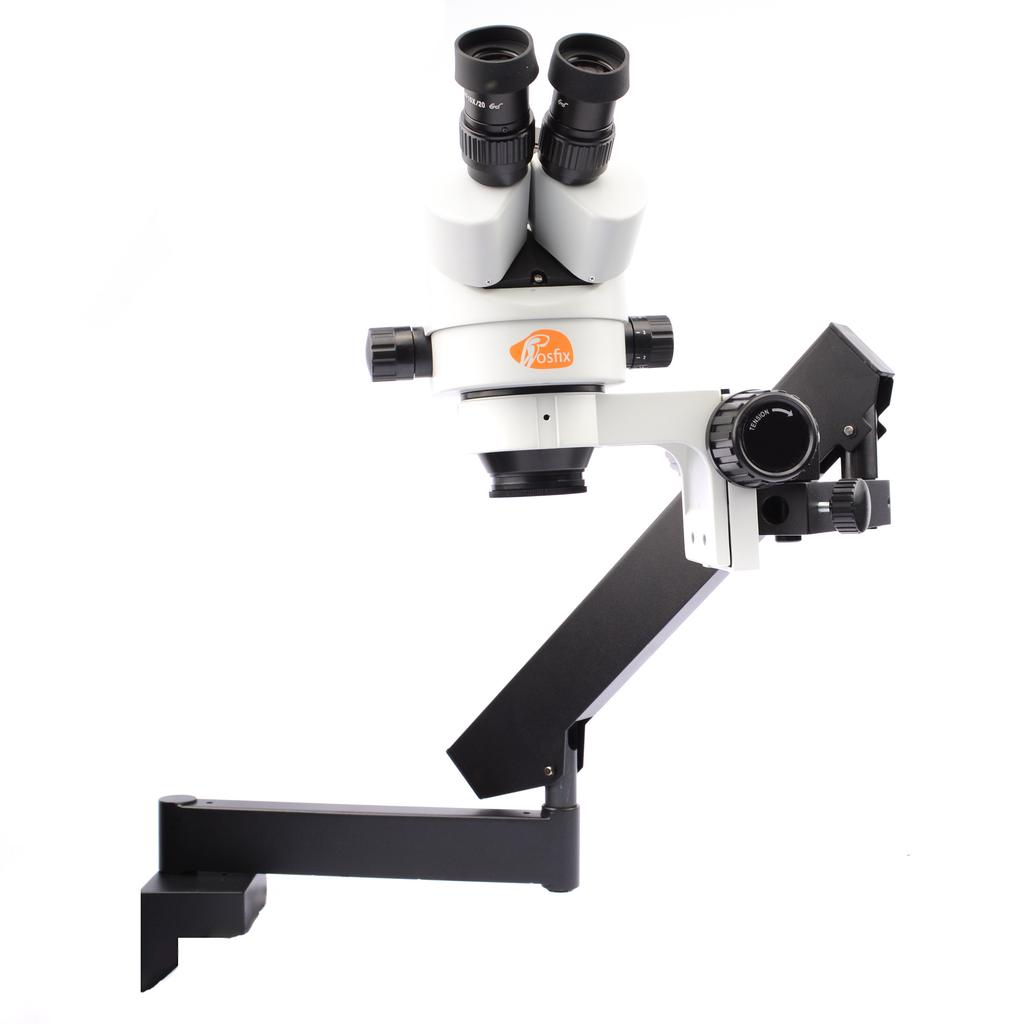 Rosfix Mikroskop Stereoskopowy Trinokularowy Neptune Pro MSNP-T-WDMS1 – Zakres Zoomu 7x-45x | Wysięgnik | Oświetlacz 56xLED I Soczewka 0,5x