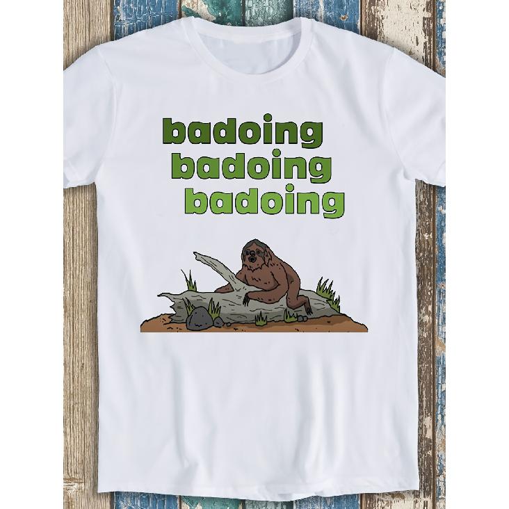 T Shirts Cheap O-Neck Graphic Short Sleeve Sasquatch Badoing The Big Lez Show Bigfoot Funny Cult Gift Tee T Shirts for Men S белый