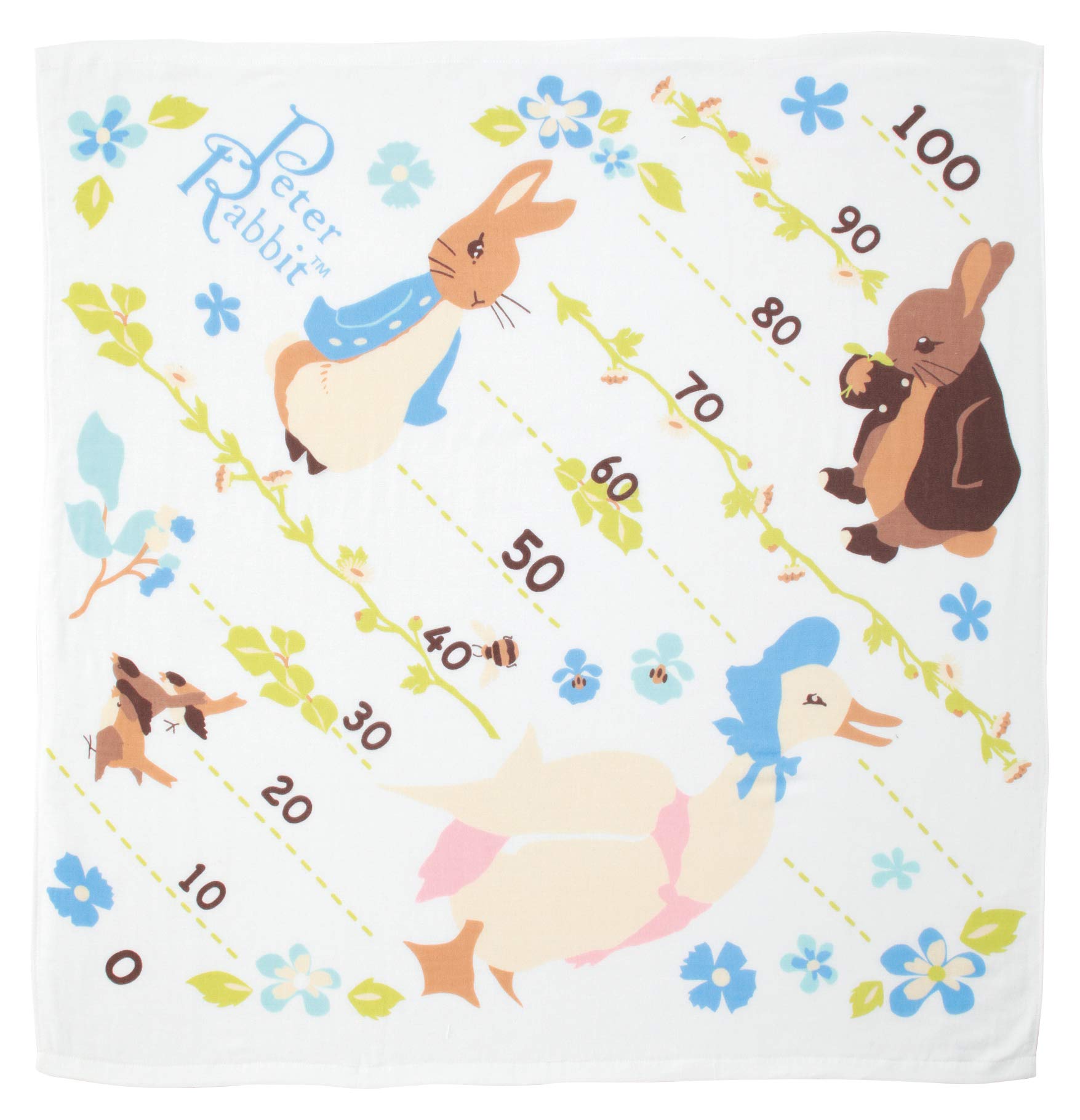 

Marushin Peter Rabbit Bath Cotton Gauze with Simple Memory Product 5605006500 Towel, 90x90cm, 100% & Pile, Stick, Number