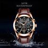 Poedagar 820  Custom Men Quartz Watch Leather & Stainless Steel Strap Sport Business Watch Bulk /ODM Wristwatch