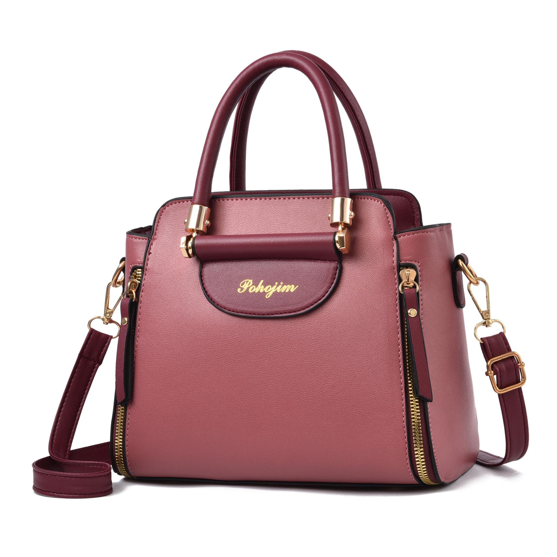 

Bag women s new fashion contrasting color handbag large capacity shoulder messenger bag tide