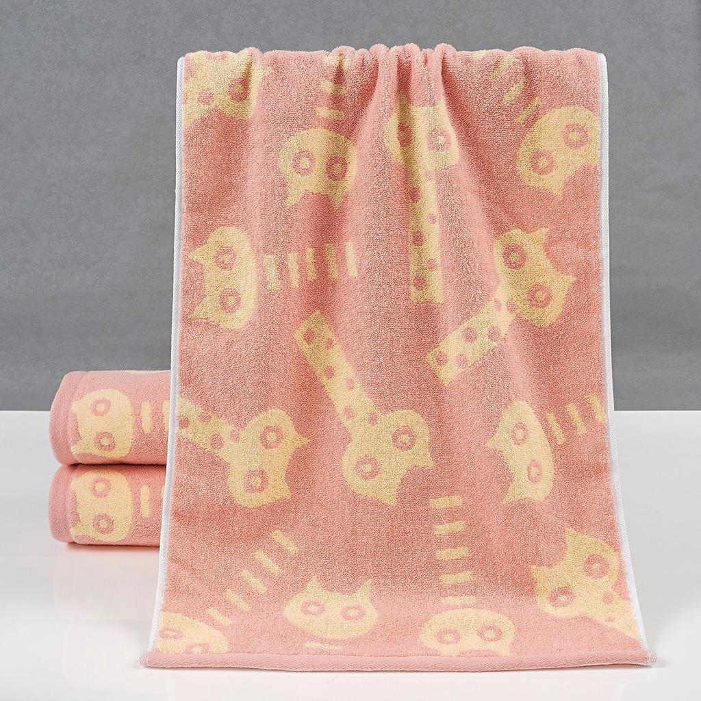 Color yarn pure cotton towel cartoon face wash absorbent towel cotton household wedding