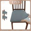 2/4pcs Solid Color Brushed High Elastic Chair Cover, Comfortable Chair Seat Cover, Dust-proof And Dirt-resistant Chair Slipcover