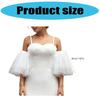 Elegant Net Bridal Gloves Soft Cotton Lined Arm Sleeves for Wedding Bride Simple White Tulle Accessories