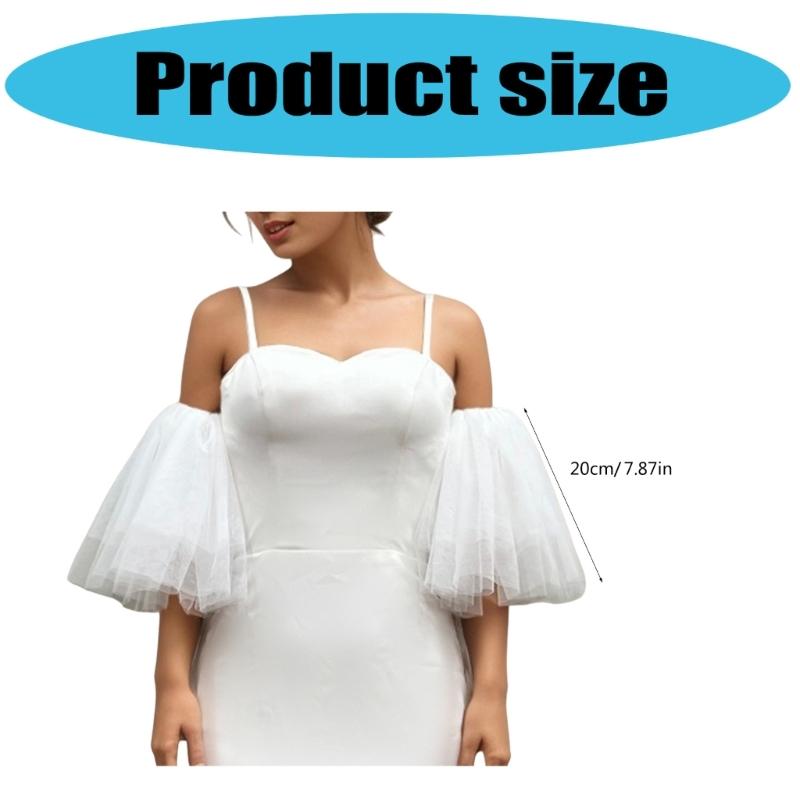 Elegant Net Bridal Gloves Soft Cotton Lined Arm Sleeves for Wedding Bride Simple White Tulle Accessories