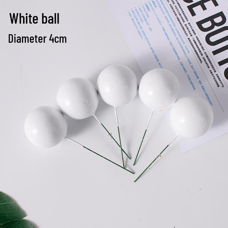 Golden and Silver Ball Cake Decorations with Colorful Birthday Insert Card