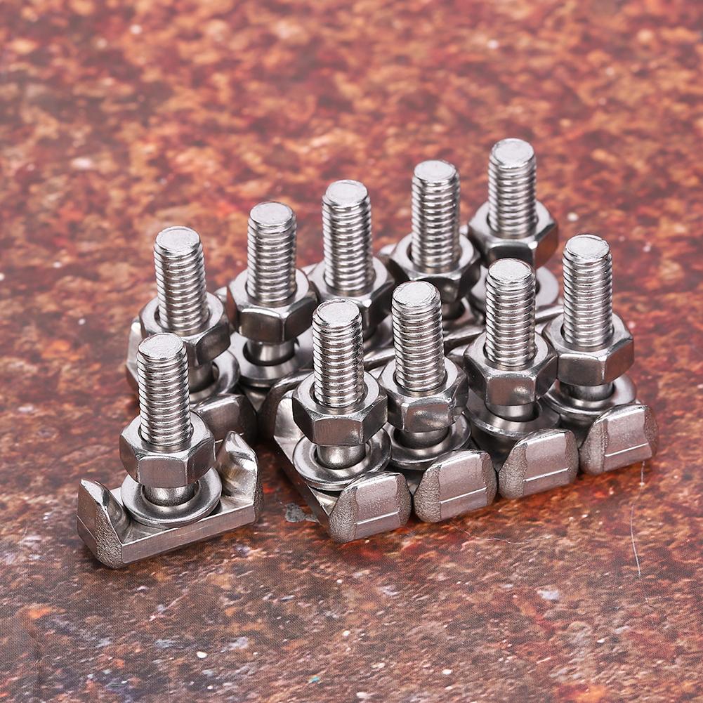 10pcs Stainless Steel T Bolt Auto Battery Cable Terminal Connectors 19116852 Fits for Cadillac