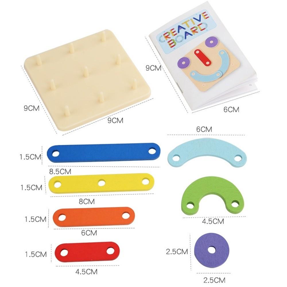 Wooden Geometric Pegboard Puzzle Lightweight Color Cognize Puzzle Board Game Educational Toys