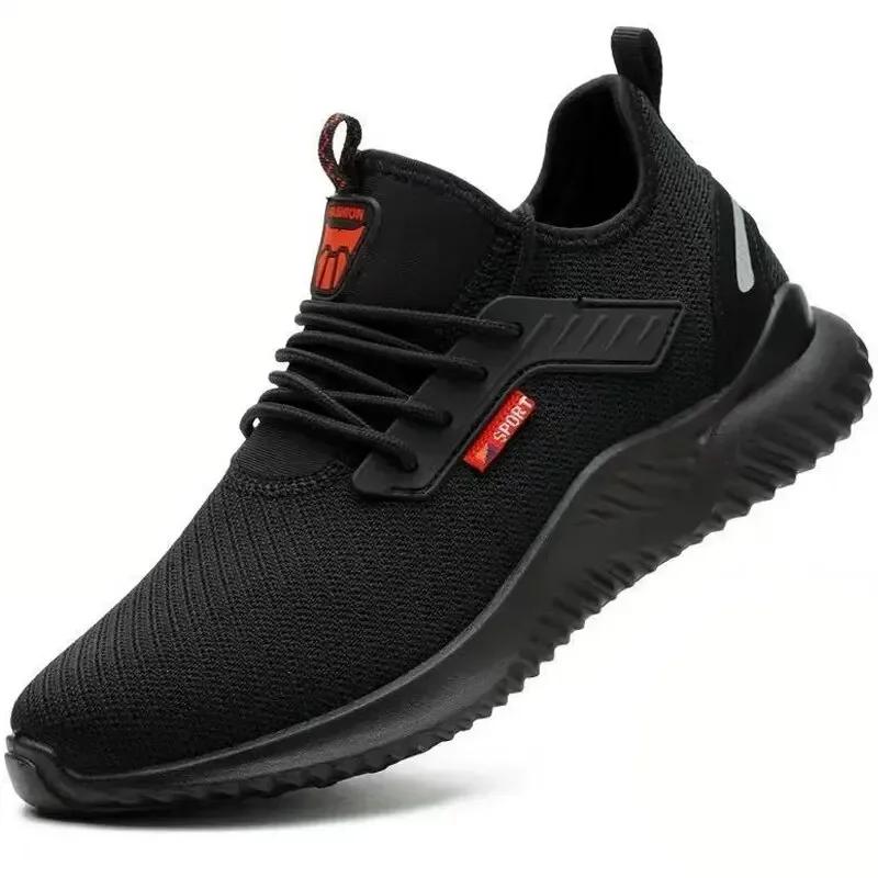 Flying woven shoes men s steel toe cap work safety shoes men s boot camouflage work shoes 36