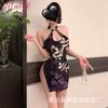 Sex Underwear Sexy Hollow Side Split Hip Dress Uniform Cheongsam Pajamas
