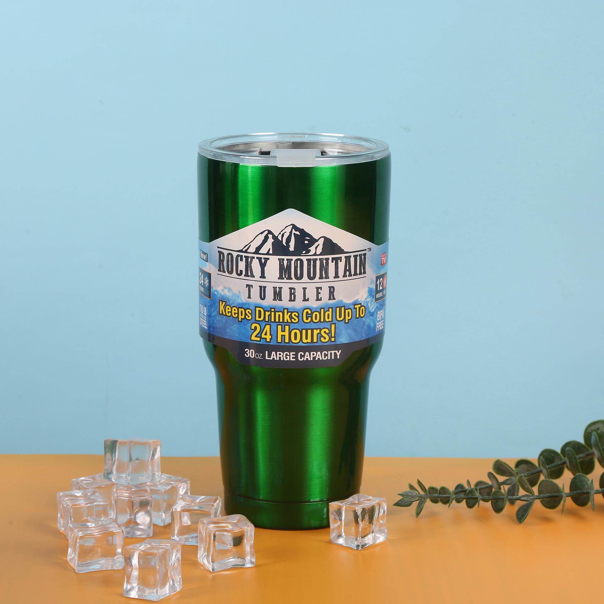 

Термос из нержавеющей стали - прохладительный напиток в европейском и американском стиле для автомобиля Dark green темно-зеленого