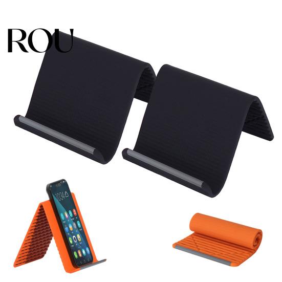 Customizable Phone Stand Flexible Silicone with Bendable Arm Portable Foldable Holder Pocket for Laptop Desk Bed Hands-Free Smartphones Tablets