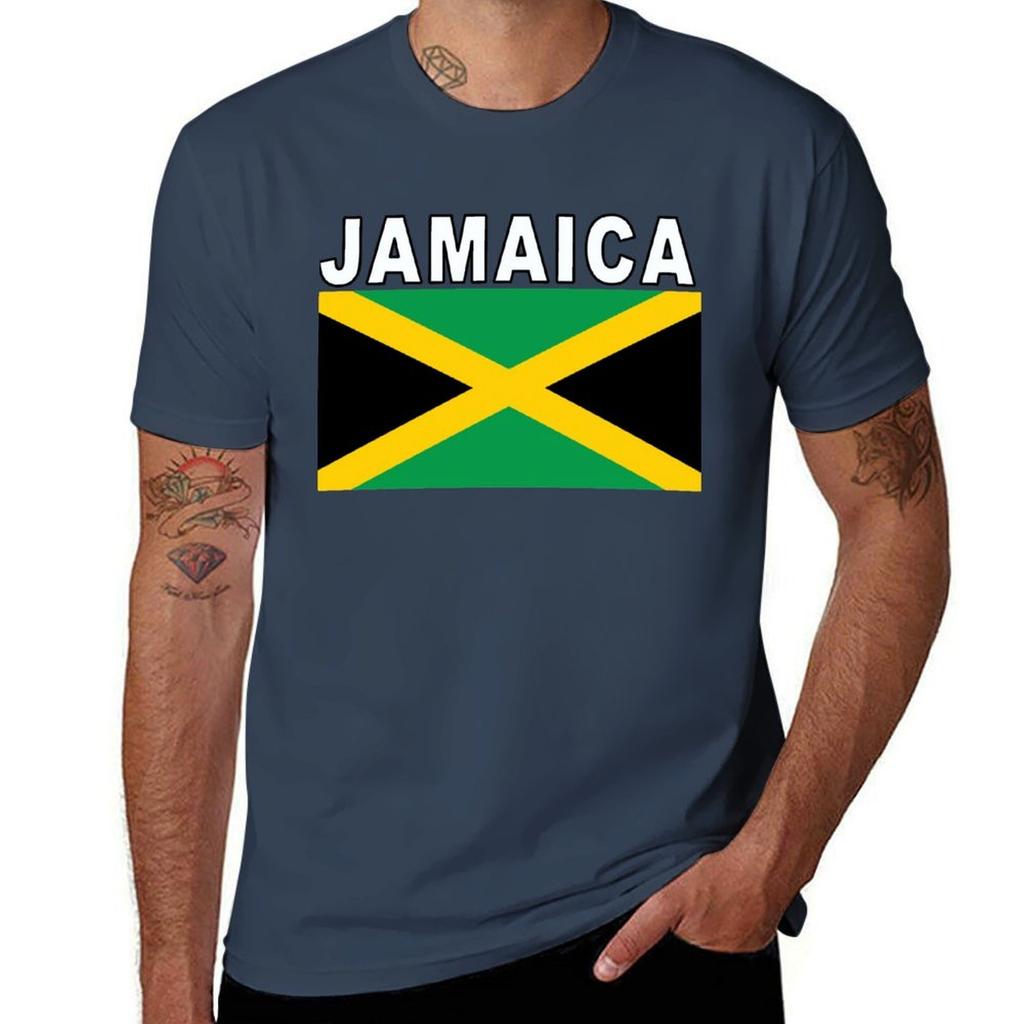 Jamaica National Soccer Game Shirt T-Shirt T Shirts for Man Graphic Vintage Cotton T Shirts High Quality T-Shirt