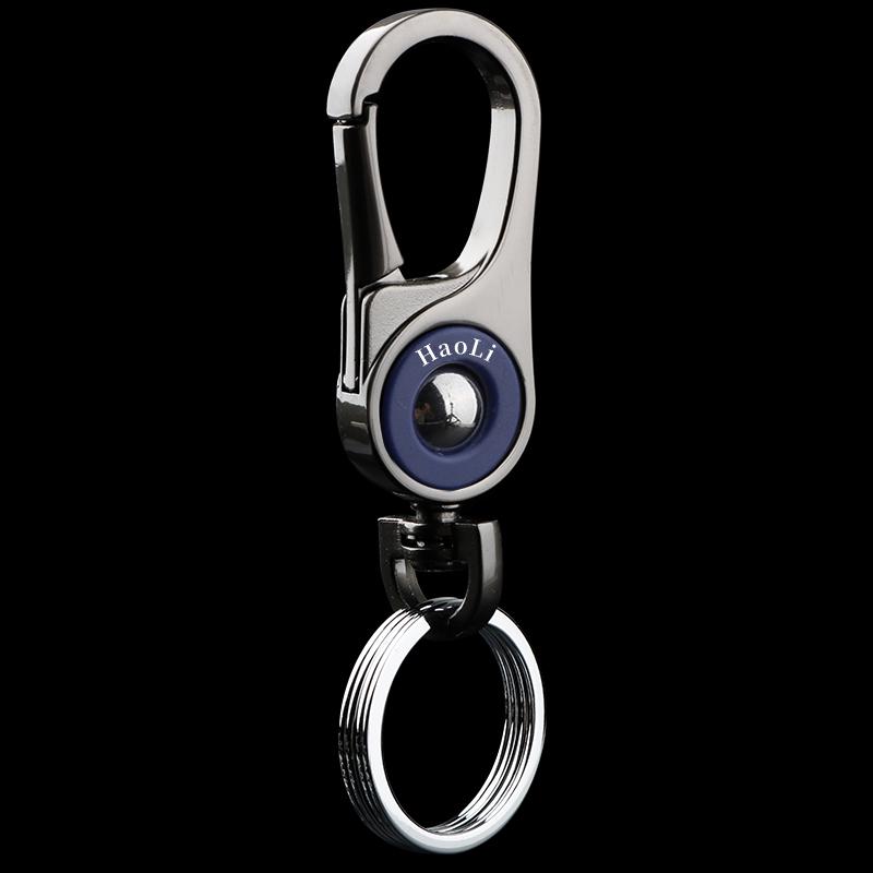Men's Titanium Alloy Key Chain Pendant with Stainless Steel Ring