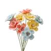 Fleur Céramique 3D Faite à la Main Fleur Artificielle Réaliste Décoration Bouquet de Fleurs Éternelles pour Salon Table à Manger Bureau Maison Décoration Vase