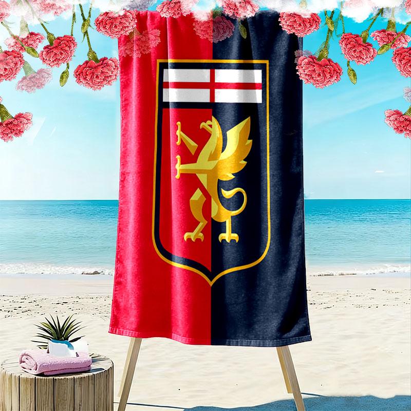 Genoa C.F.C Strandtuch, Großes Weiches Schnelltrocknendes Handtuch für Strand Camping Schwimmen