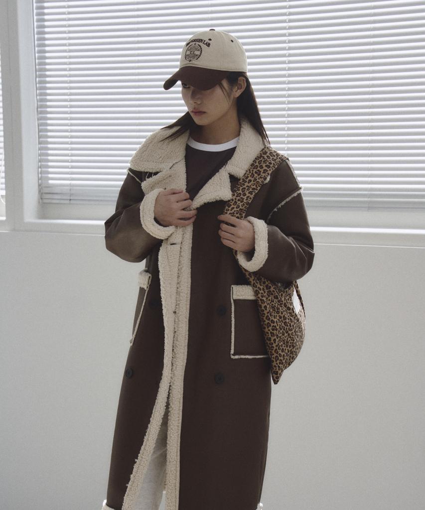 The Green Lab Leopard Suede Shoulder Bag [Camel]