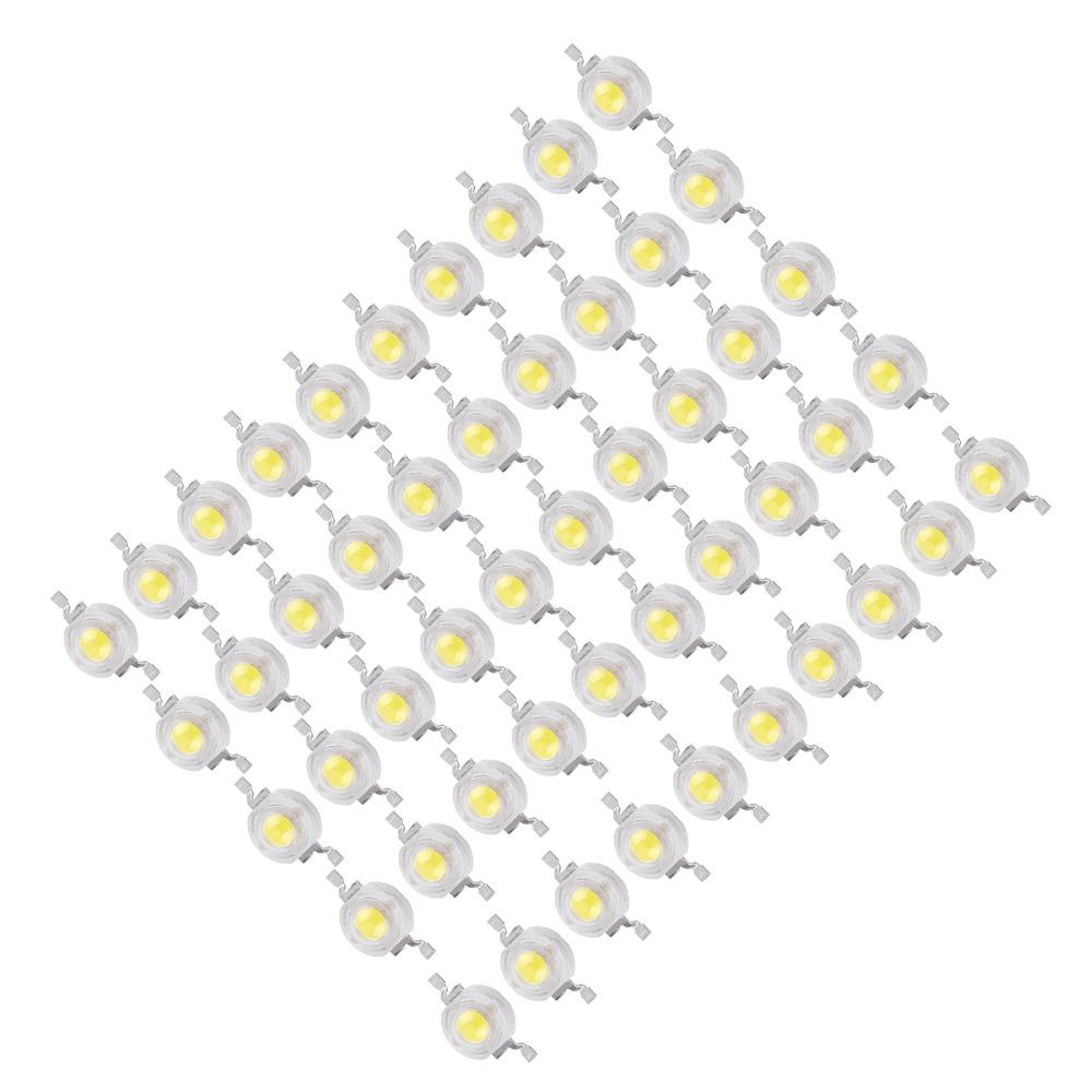 50PCS 110LM/W LED Chips SMD 1W High Power DIY Lighting Fixtures Durable LED Chip Bulb Downlight