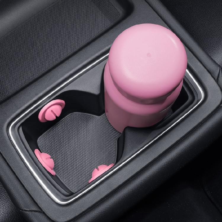 Water Cup Limiter Car Console Cup Holder Enhancers Flexible Silicone Inserts Noise Reduction For Stable Beverage Holding