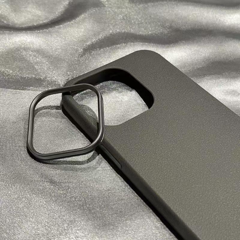 Matte Litchi Texture Leather Soft Case For iPhone 17 16 16E 15 14 13 12 11 Pro Max XS XR 7 8 Plus SE2 Silicone Shockproof Cover