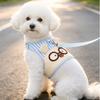 Cartoon Design Dog Harness and Leash Set Breathable Pet Chest Strap Set Durable Pet Vest  Puppy