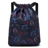 Li Shen Rabbit Print Folding Drawstring Backpack