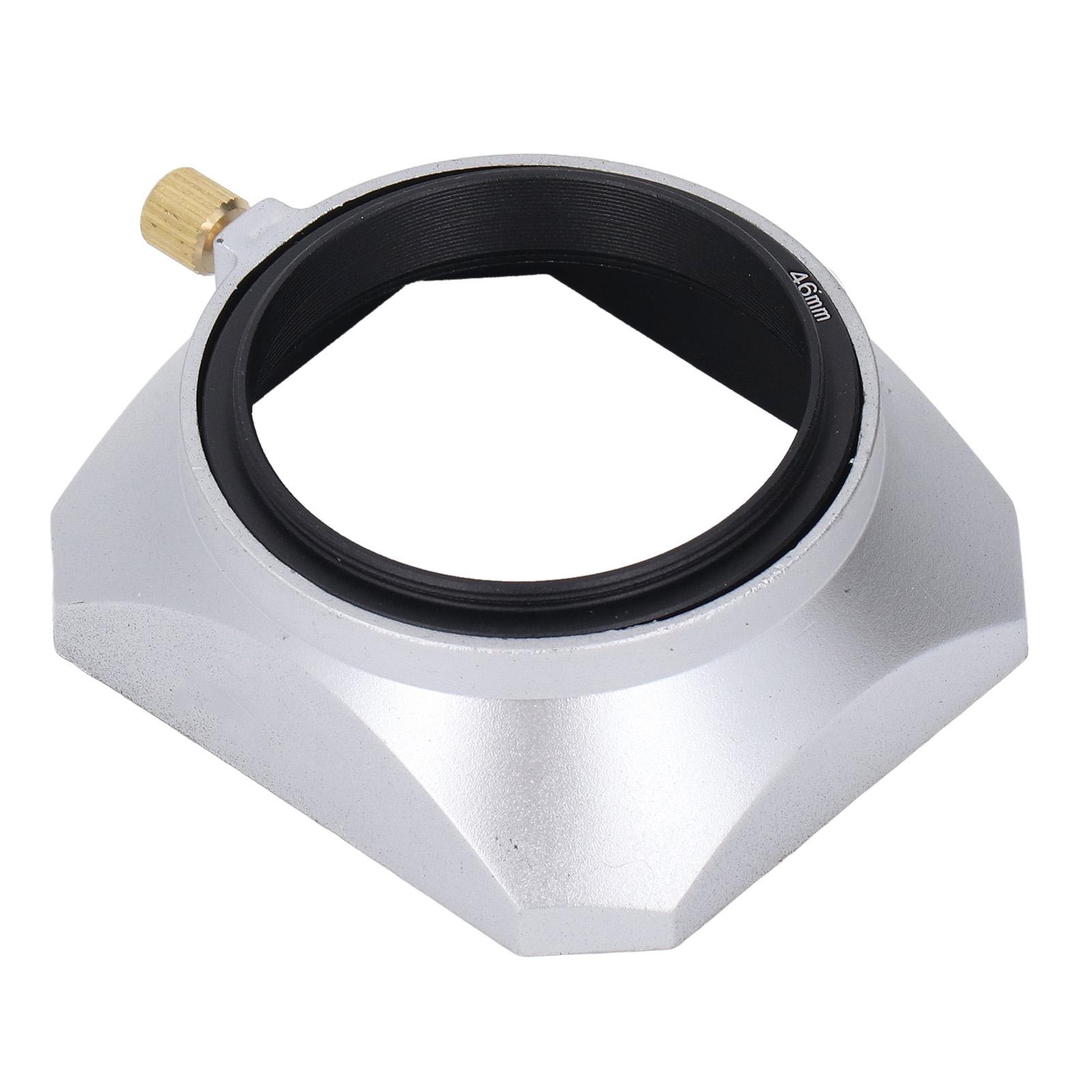 

Бленда объектива Квадратная Ретро 46 мм Бленда для объектива для Цифровой камеры Беззеркальной камеры Серебристая