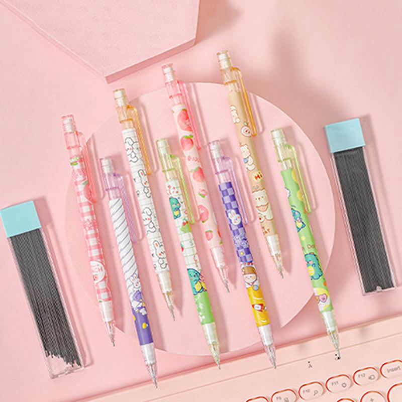 1 Stück 0,5 mm Druckbleistifte Kawaii Automatikstifte mit Radiergummi Studenten Schreibwaren Schreibwerkzeug Niedliche Schulbürobedarf