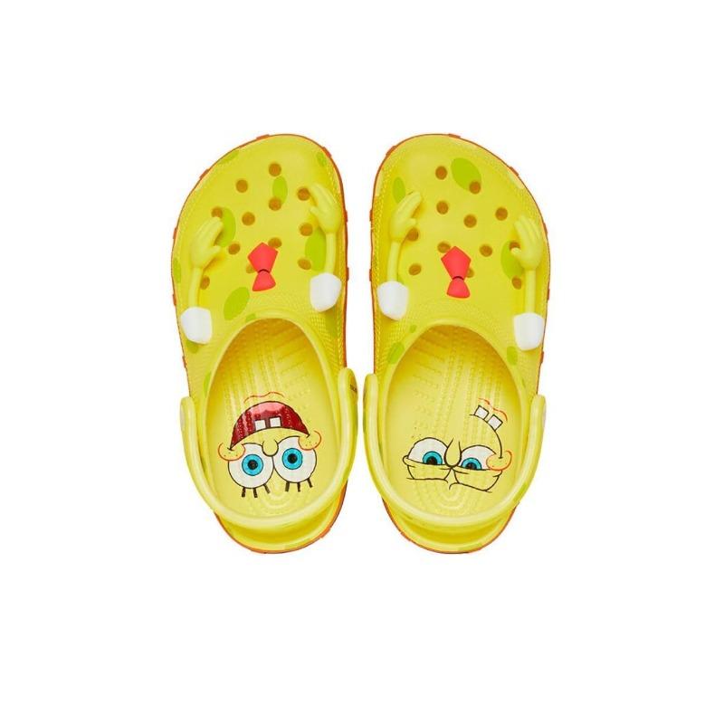 Crocs × SpongeBob SquarePants Classic Outdoor Versatile Casual Comfort Outdoor Breathable Clogs Unisex Yellow 209824-7HD