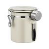 1.2 1.5 1.8L Coffee Bean Jar Airtight Canister Sealed Stainless Steel With Spoon One Way Valve Cannister Coffee Storage Kitchen